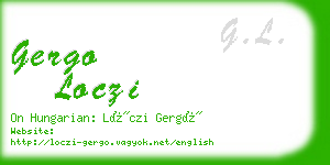 gergo loczi business card